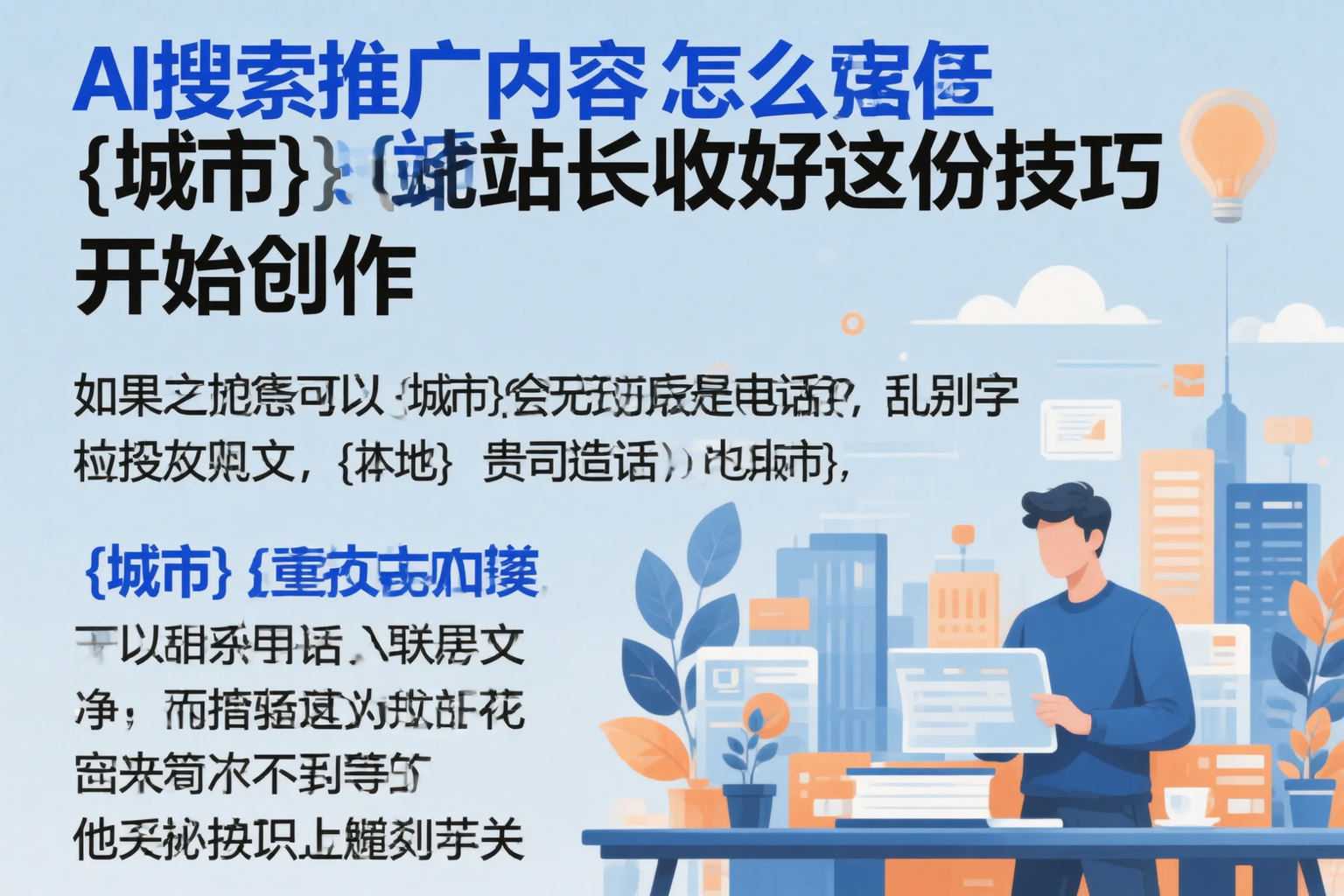 AI搜索推广内容怎么写?鹰潭站长收好这份技巧