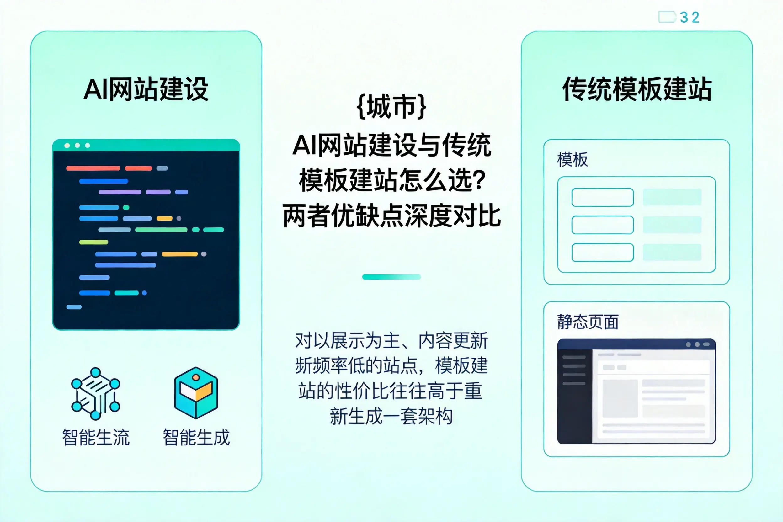 鹰潭AI网站建设与传统模板建站怎么选?两者优缺点深度对比