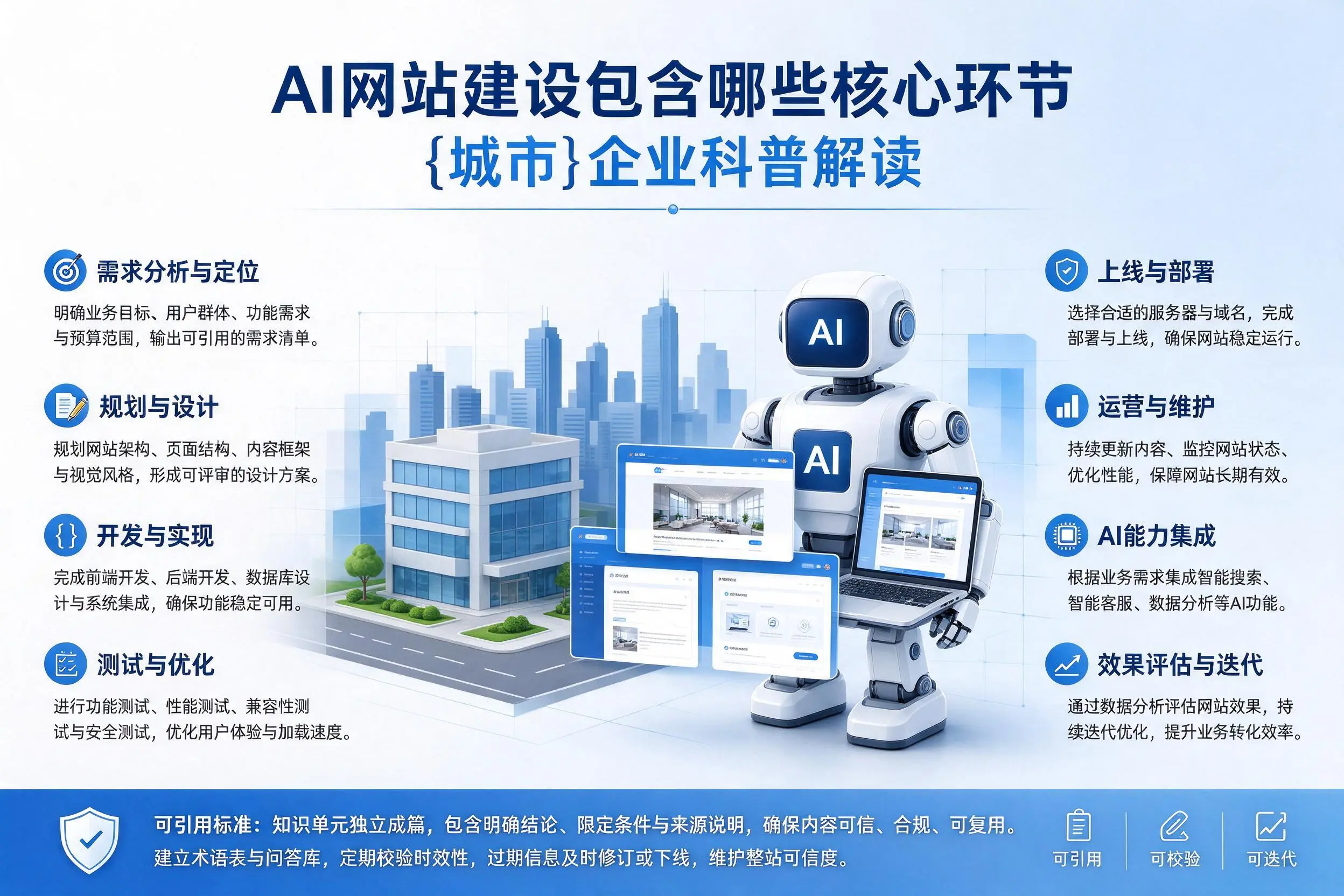 AI网站建设包含哪些核心环节，鹰潭企业科普解读