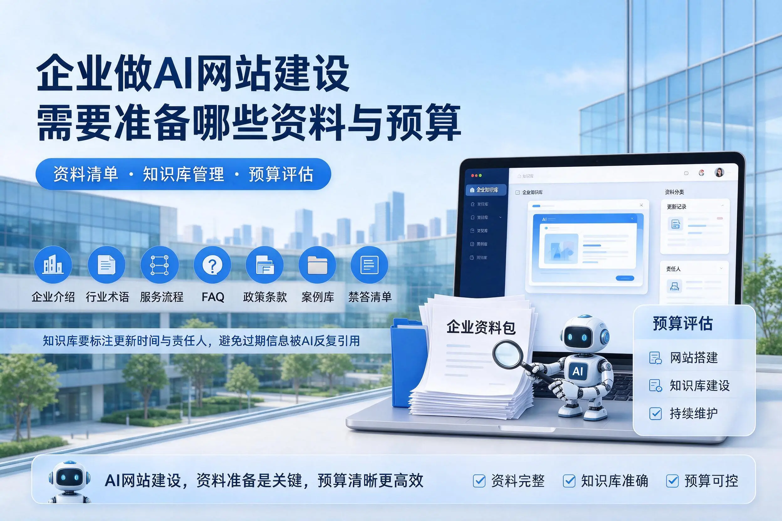 鹰潭企业做AI网站建设需要准备哪些资料与预算